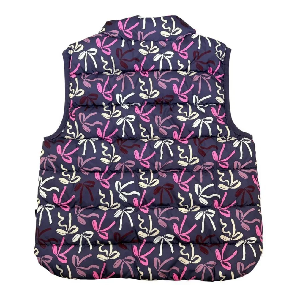 Gap Girls ColdControl Puffer Vest Purple Bow Print  3 Years 3T